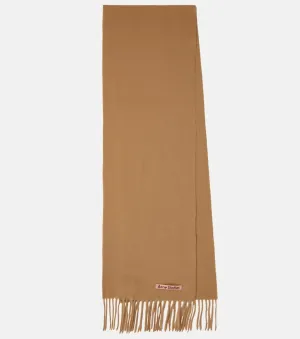 Acne Studios wool scarf, brown