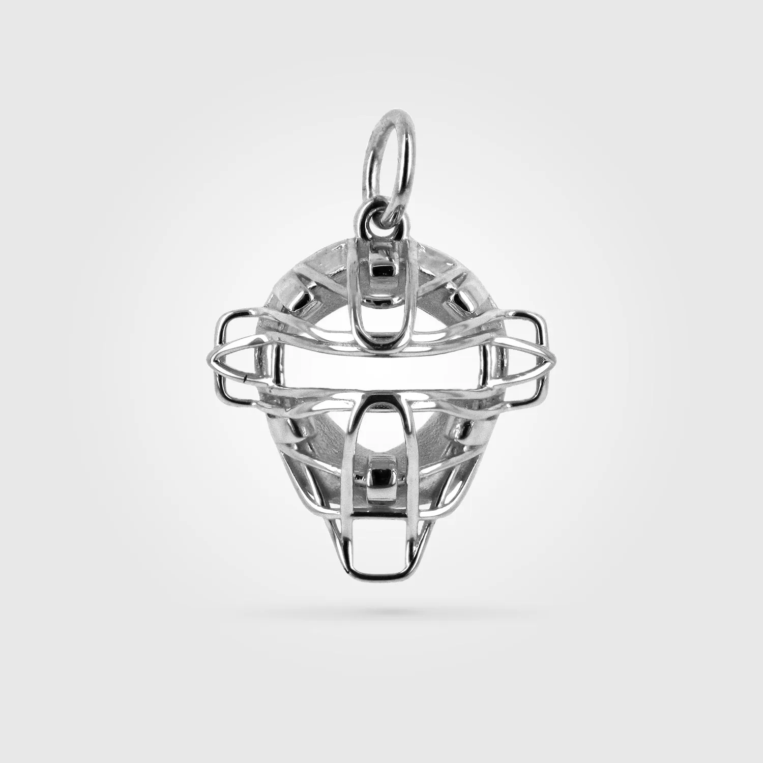 Catchers Mask Bracelet Charm | Sterling Silver