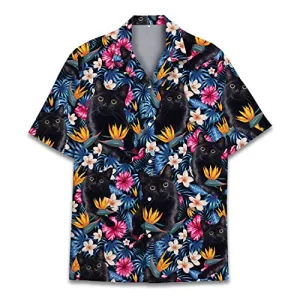 Custom Face Hawaiian Shirts for Men Women Hawaiian Summer Short Sleeve Casual Loose Button Shirt