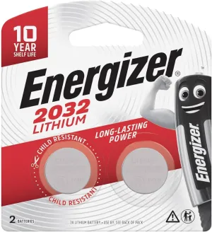 Energizer Battery W&E ECR-2032 - BP2 - 3V - (Pack of 2)