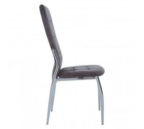 Mink Velvet High Back Dining Chair