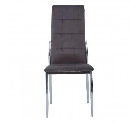 Mink Velvet High Back Dining Chair