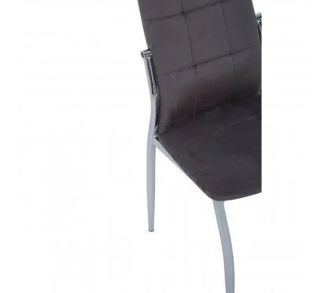 Mink Velvet High Back Dining Chair