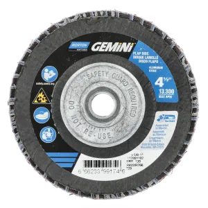 Norton 4-1/2 x 5/8 - 11 In. Gemini Fiberglass Conical Flap Disc T29 P120 Grit R766 ZA 10 Count