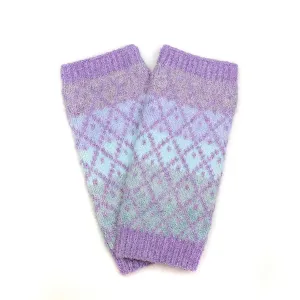 POM One Size Lilac Diamond Knit Wrist Warmers