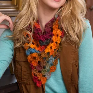 Red Heart Crochet Yo-Yo Scarf